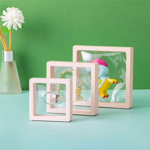4x Vitrina Flotante, Soportes De Exhibición De Negro