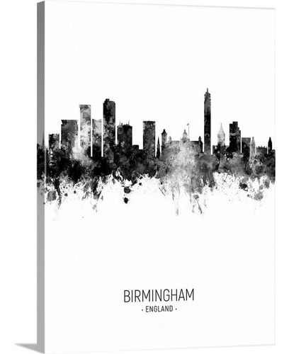 Birmingham England Skyline Canvas Wall Art Print, Artwork