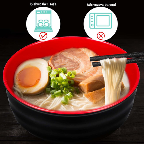 Meekoo 6 Sets Tazón De Ramen Japonés 41oz Tazón De Ramen ...