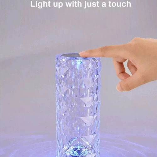Lámpara De Mesa Recargable Con Control Táctil De 16 Colores
