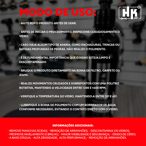 Polidor Vidros Opty 240ml Tira Riscos Parabrisa Vonixx