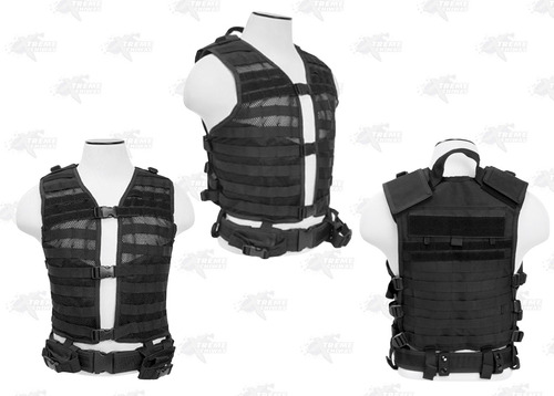 Chaleco Ncstar  Protección Tactico  Molle Negro Xtreme