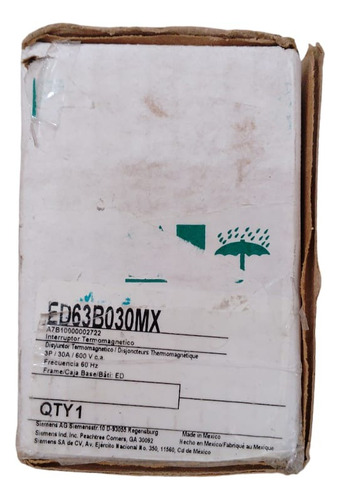 Siemens Ed63b030mx Interruptor Termomagnetico