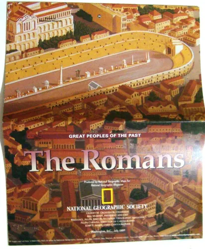 Mapa Nat Geo Lamina Los Romanos The Romans Coliseo Roma