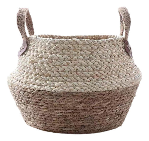 Cesta Tejida Con Forma De Maceta, Cesta Decorativa Para M