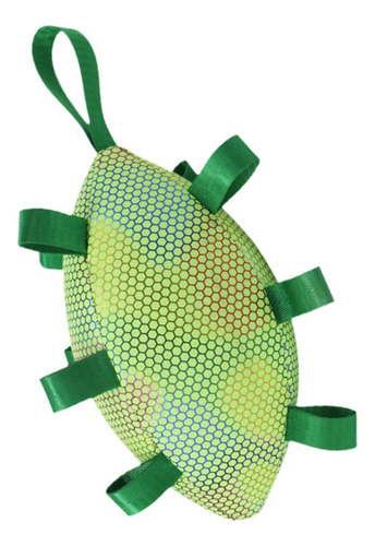 1 Dog Rugby Football Toy Training Bit, Liviano, Verde