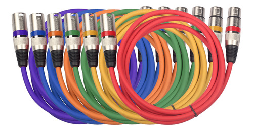 Cable De 6 Piezas Para Micrófono Xlr, 1,5 M, Light Stage Dmx