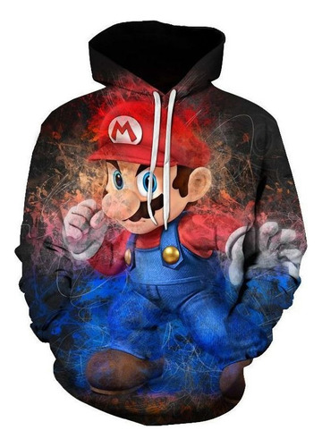 Kp Dk Sudadera Capucha Super Mario - Diseño Dibujos Animados