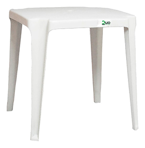 Mesa Plástica Quadrada 70x70cm Lanchonete Bar Duoplastic Cor Branco