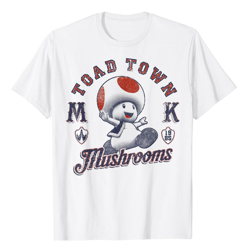 Playera Super Mario Toad Town Mushrooms