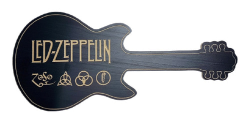 Placa Decorativa Guitarra Led Zeppelin