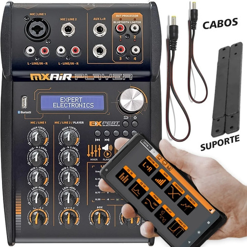 Mesa Processador Expert Mx Air Player Bluetooth Usb Carro
