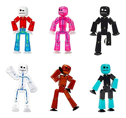 Zing Stikbot 6 Pack, Juego De 6 Figuras De Acción Colecciona