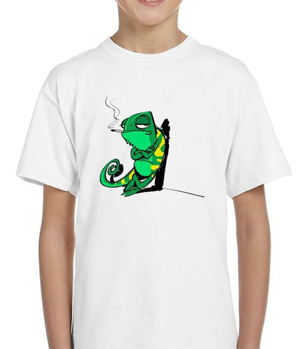 Remera De Niño Camaleon Iguana Reptil Parado