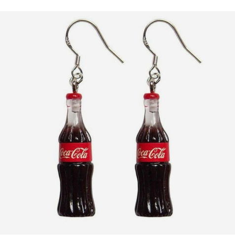 Aretes Kawaii En Forma Refresco Coca Cola