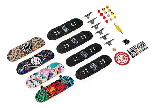 Tech Deck Set 4 Element Armables Patinetas Dedo Original