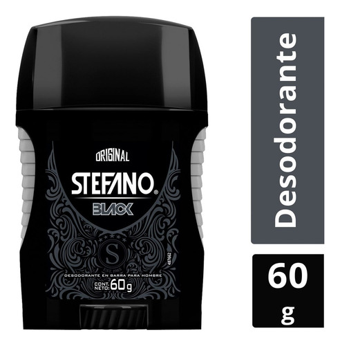 Desodorante En Barra Stefano Original Black Para Hombre 60g