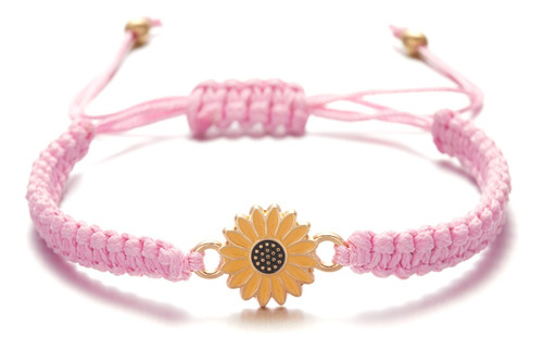 Pulsera Girasol Femenina Artesanal Color Verano Flores B089