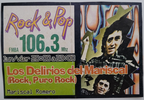 Rock & Pop 95.9 Sticker  Los Delirios Del Mariscal Recuperad