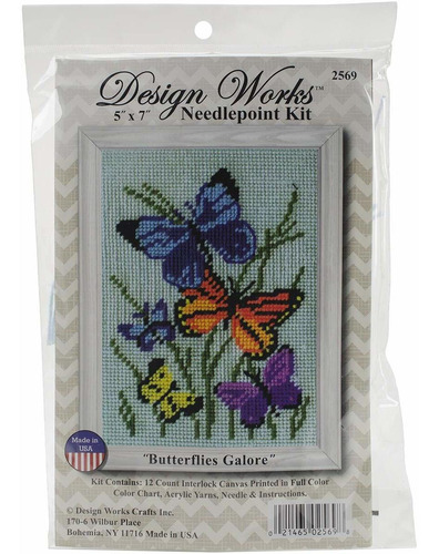 Design Works Artesanía 2569 needlepoint Kit, Mariposas Grane