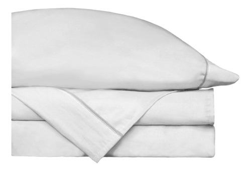 2 Fundas De Almohada King Size Tencel - Eucalipto Premium Color Blanco
