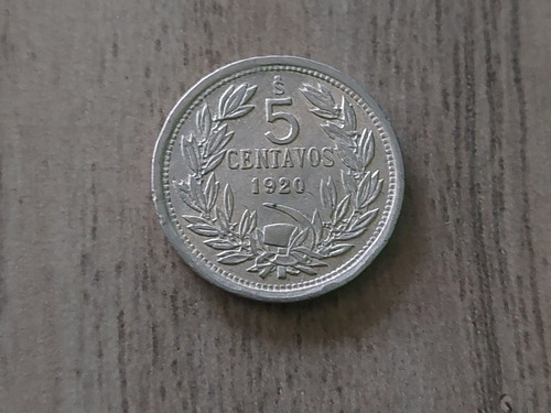 Moneda Chile De 5 Centavos 1920