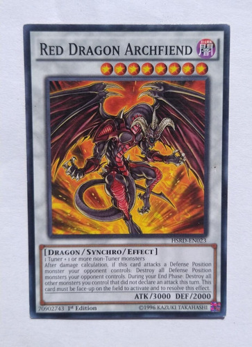 Yu Gi Oh! Red Dragon Archfiend Hsrd-en023 1st Edition