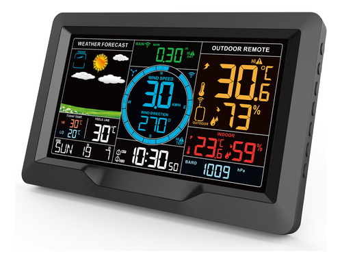 Reloj Higrotermógrafo Con Detección De Pronóstico Del Tiempo