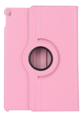 Funda transparente con soporte giratorio para iPad 9, 8 y 7, color rosa