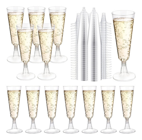 50 Copas De Champagne Copa Acrilico Transparente 150ml