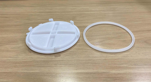 Cubierta de cámara caliente con anillo de sellado para ducha, acabado pulido Hydra, color blanco