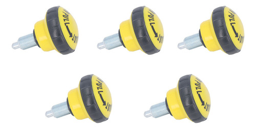 5 Peças De Pino De Tração, Botão De Mola, Preto, Amarelo, Ab