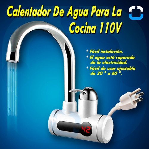 Imagen 1 de 3 de $30 Llave Cocina Eléctrica Calentador Agua Mesón Pared 110v