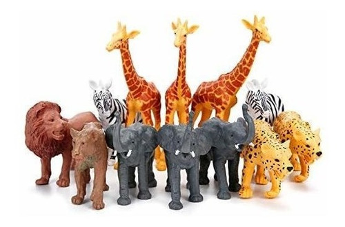 Jumbo Safari Animal Figurines Toys 12 Piezas African Ju...