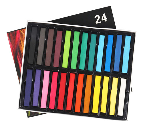 Bolígrafo Desechable De 24 Colores Para Cabello Largo, Color