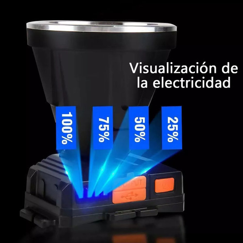 Linterna Recargable De Minero Y Potente Linterna De Caza