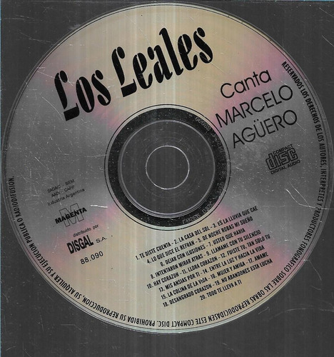 Los Leales Canta Marcelo Aguero Album Doble Duracion S/porta