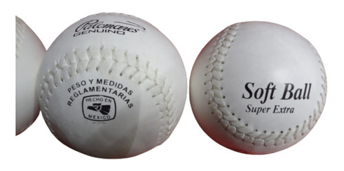 Imagen 2 de 4 de Docena Pelotas Softbol Palomares Genuino Diamante Fpx