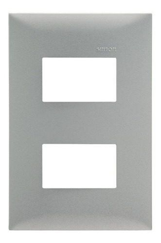 Placa De 2 Módulos Color Aluminio Mate Simon 25