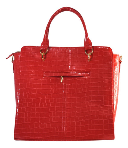 Bolso De Dama Dibella Ejecutivo Imit. Piel Cocodrilo Yalena