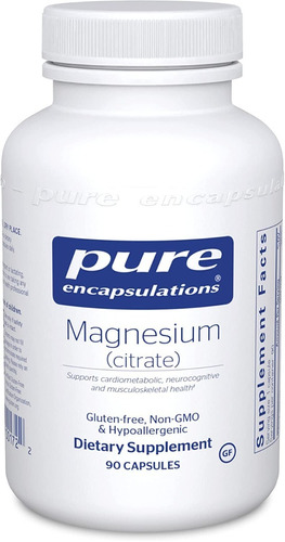 Pure Citrato De Magnesio Metabolismo Carbohidrato Grasa X90