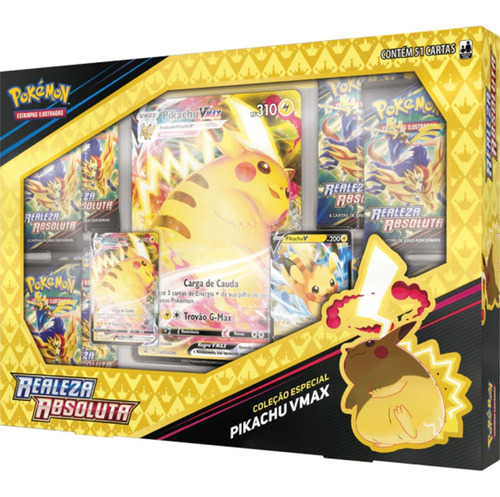 Box Pokemon Pikachu Vmax Especial Realeza Absoluta Copag