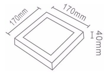 Imagen 3 de 7 de Plafon Panel Led Cuadrado Platil 12w Aplicar Luz Calida/fria