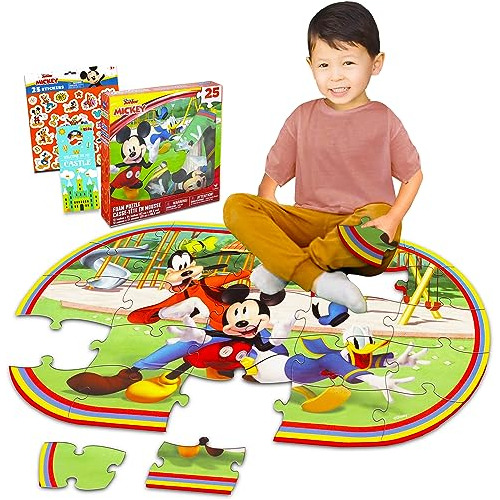 Puzzle Mickey Mouse Clubhouse De 25 Piezas Pegatinas