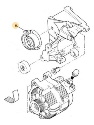 Rodillo Tensor Poly V Peugeot 206 1.4