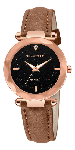 Reloj Casual Con Correa De Cuero Plástico De Cuarzo Newv, An