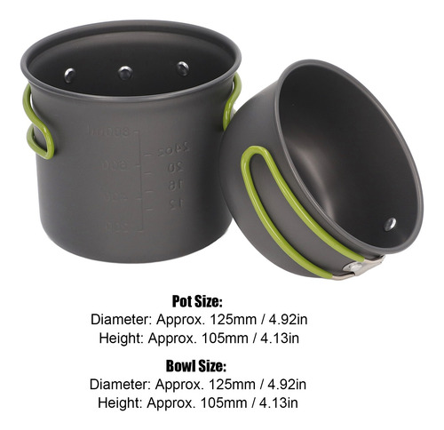 Olla Camping Para Camping Picnic Viaje Aleación De Aluminio