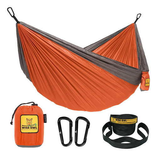 Hamaca De Camping Wise Owl Outfitters, Naranja/gris, Talle M