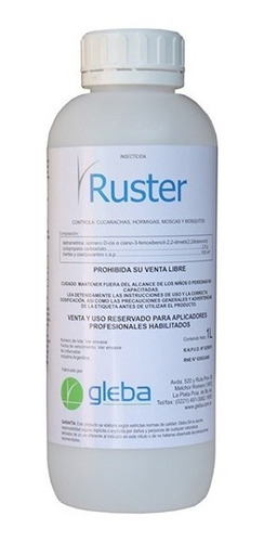 Ruster Insecticida Cucarachas Moscas Deltametrina X 1lt