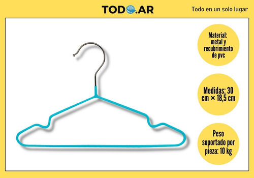 Imagen 2 de 3 de 10 Perchas Infantiles Para Niños Bebes Metálicas Engomadas